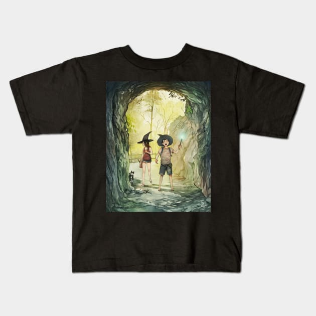 Cave Kids T-Shirt by SimzArt